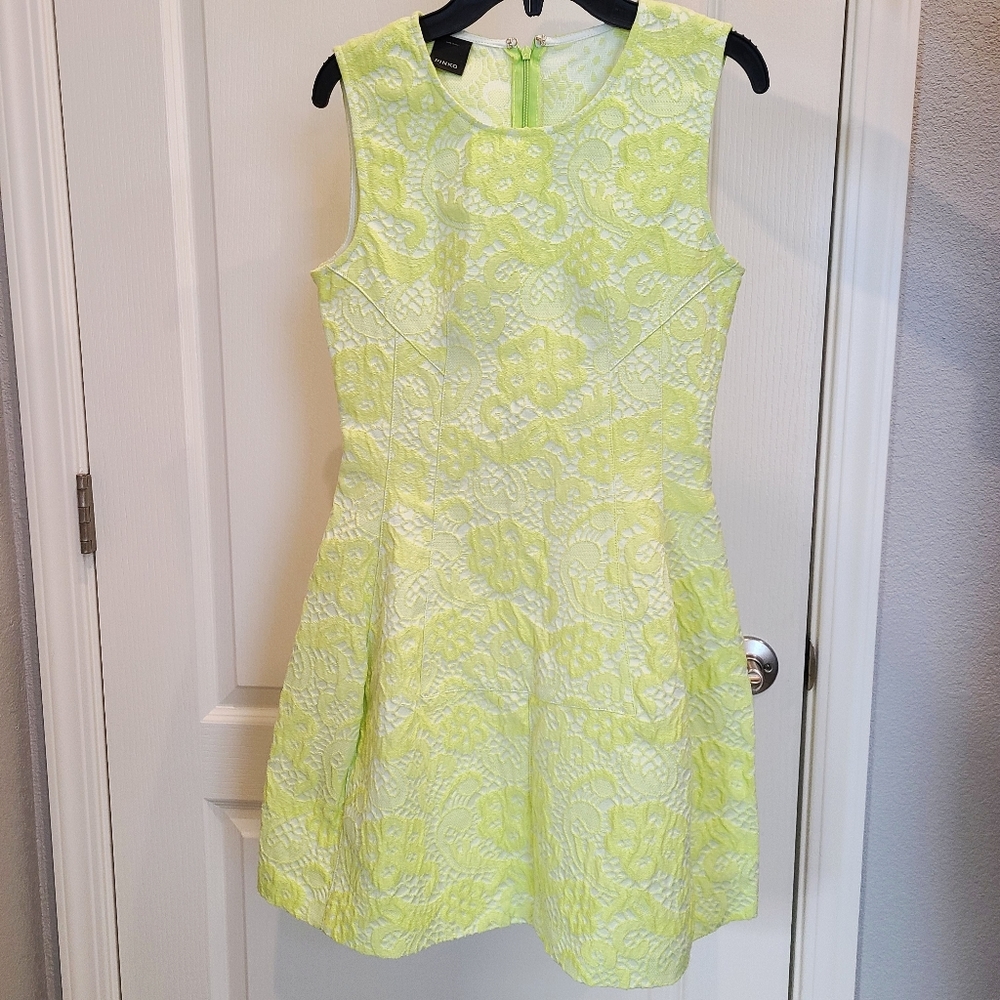 NWOT Pinko Italy Dolce Vita Abito Jacquard Skater Dress